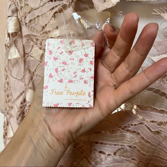 Free People Deco Lace Mini Dress in Ivory Combo 2 NWT - Picture 9 of 14